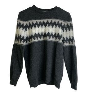 Scott & Scott London Cashmere Sweater Small Womens Grey Merino Wool Pullover Zig